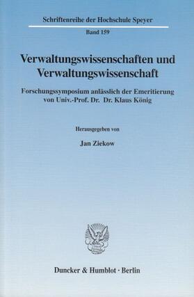 Ziekow | Verwaltungswissenschaften und Verwaltungswissenschaft. | Buch | sack.de