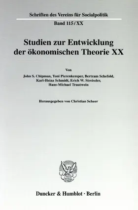 Scheer |  Die Ältere Historische Schule: Wirtschaftstheoretische Beiträge und wirtschaftspolitische Vorstellungen. | Buch |  Sack Fachmedien