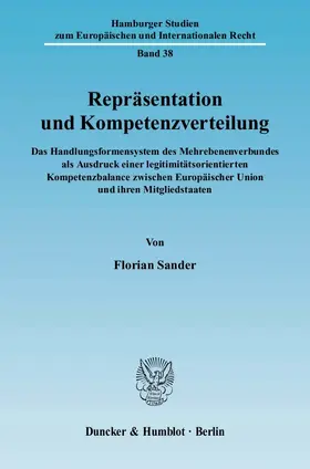 Sander |  Repräsentation und Kompetenzverteilung. | Buch |  Sack Fachmedien