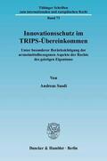 Sasdi |  Innovationsschutz im TRIPS-Übereinkommen. | Buch |  Sack Fachmedien