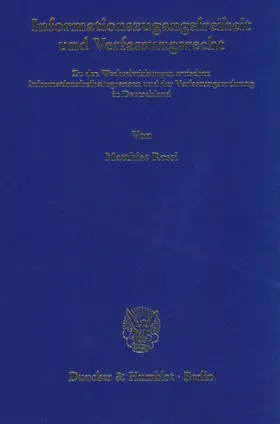 Rossi |  Informationszugangsfreiheit und Verfassungsrecht. | Buch |  Sack Fachmedien