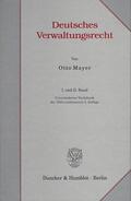 Mayer |  Deutsches Verwaltungsrecht. I. und II. Band. | Buch |  Sack Fachmedien