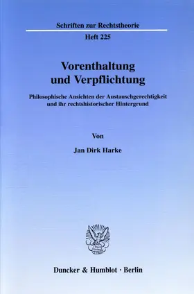 Harke | Vorenthaltung und Verpflichtung. | Buch | 978-3-428-11640-9 | www.sack.de