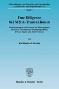 Liekefett |  Due Diligence bei M&A-Transaktionen | Buch |  Sack Fachmedien