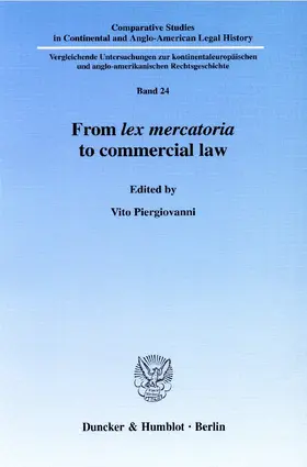 Piergiovanni |  From lex mercatoria to commercial law. | Buch |  Sack Fachmedien