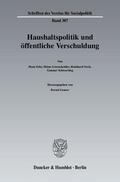Fehr / Genser / Grossekettler |  Haushaltspolitik und öffentliche Verschuldung | Buch |  Sack Fachmedien