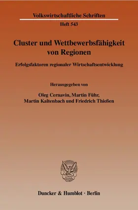 Cernavin / Führ / Fhr |  Cluster und Wettbewerbsfähigkeit von Regionen | Buch |  Sack Fachmedien