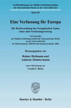 Hofmann / Zimmermann | Eine Verfassung für Europa | Buch | 978-3-428-11952-3 | sack.de