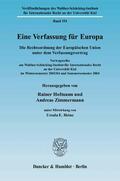 Hofmann / Zimmermann |  Eine Verfassung für Europa | Buch |  Sack Fachmedien