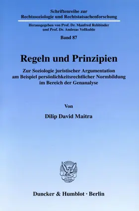 Maitra |  Regeln und Prinzipien. | Buch |  Sack Fachmedien