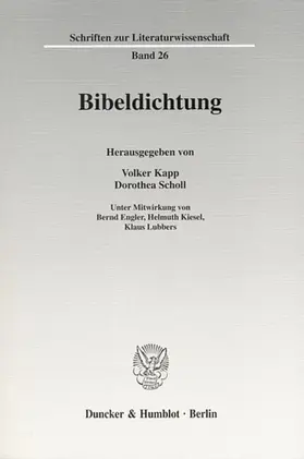 Kapp / Scholl |  Bibeldichtung. | Buch |  Sack Fachmedien