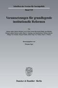 Eger |  Voraussetzungen für grundlegende institutionelle Reformen | Buch |  Sack Fachmedien