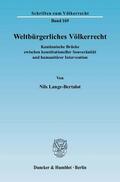 Lange-Bertalot |  Weltbürgerliches Völkerrecht | Buch |  Sack Fachmedien