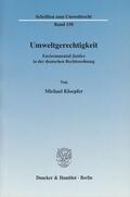 Kloepfer |  Umweltgerechtigkeit | Buch |  Sack Fachmedien