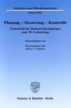 Geis / Umbach |  Planung – Steuerung – Kontrolle. | Buch |  Sack Fachmedien