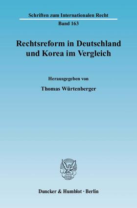 Würtenberger | Rechtsreform in Deutschland und Korea im Vergleich. | Buch | sack.de