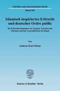 Pattar |  Islamisch inspiriertes Erbrecht und deutscher Ordre public | Buch |  Sack Fachmedien
