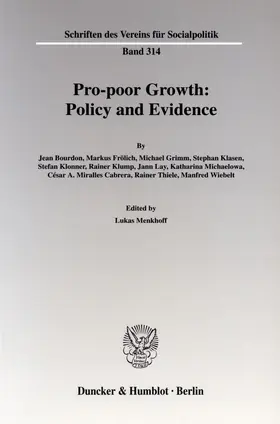 Menkhoff |  Pro-poor Growth: Policy and Evidence. | Buch |  Sack Fachmedien