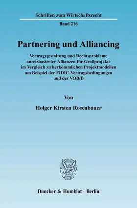 Rosenbauer | Partnering und Alliancing | Buch | 978-3-428-12600-2 | sack.de