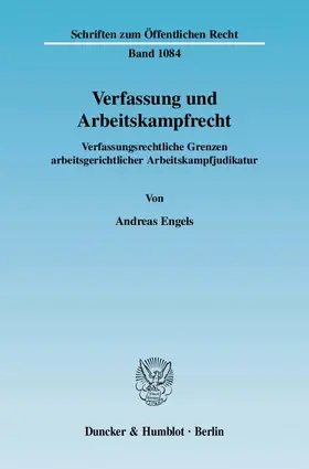 Engels |  Verfassung und Arbeitskampfrecht | Buch |  Sack Fachmedien