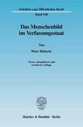 Häberle |  Das Menschenbild im Verfassungsstaat. | Buch |  Sack Fachmedien