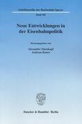 Eisenkopf / Knorr |  Neue Entwicklungen in der Eisenbahnpolitik | Buch |  Sack Fachmedien