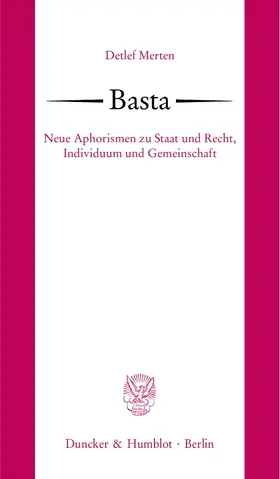 Merten |  Basta. | Buch |  Sack Fachmedien