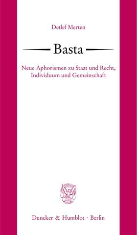 Merten | Basta | Buch | 978-3-428-12659-0 | sack.de
