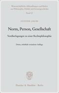 Jakobs |  Norm, Person, Gesellschaft. | Buch |  Sack Fachmedien