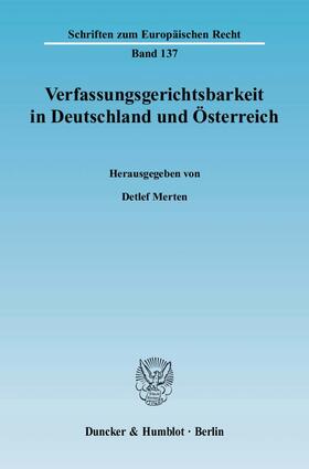 Merten | Verfassungsgerichtsbarkeit in Deutschland und Österreich | Buch | 978-3-428-12694-1 | sack.de