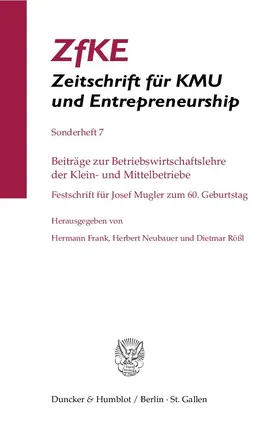 Hermann / Neubauer / Rößl |  Beiträge zur Betriebswirtschaftslehre der Klein- und Mittelbetriebe | Buch |  Sack Fachmedien