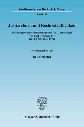 Merten | Justizreform und Rechtsstaatlichkeit | Buch | 978-3-428-12722-1 | sack.de