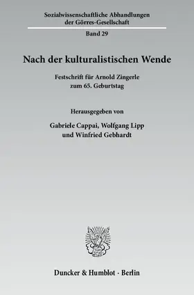 Cappai / Lipp / Gebhardt |  Nach der kulturalistischen Wende | Buch |  Sack Fachmedien