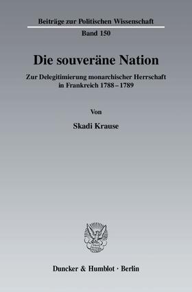 Krause | Die souveräne Nation | Buch | sack.de