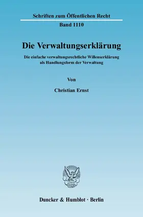 Ernst |  Die Verwaltungserklärung. | Buch |  Sack Fachmedien