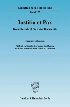 Gornig / Schöbener / Bausback |  Iustitia et Pax. | Buch |  Sack Fachmedien