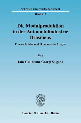 Salgado | Die Modulproduktion in der Automobilindustrie Brasiliens. | Buch | 978-3-428-12759-7 | www.sack.de