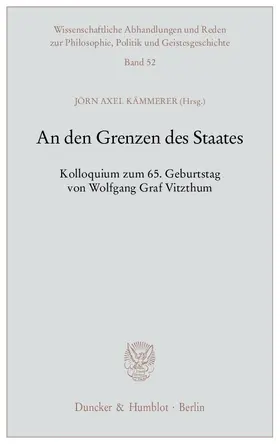 Kämmerer |  An den Grenzen des Staates. | Buch |  Sack Fachmedien