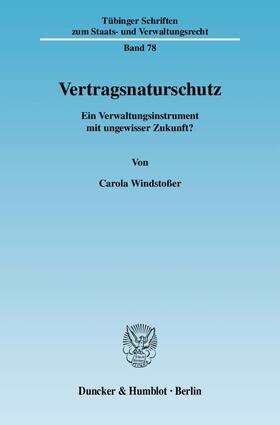 Windstoßer | Vertragsnaturschutz | Buch | 978-3-428-12834-1 | sack.de