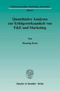Kreis |  Quantitative Analysen zur Erfolgswirksamkeit von F&E und Marketing | Buch |  Sack Fachmedien