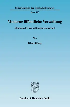 König | Moderne öffentliche Verwaltung. | Buch | 978-3-428-12930-0 | www.sack.de