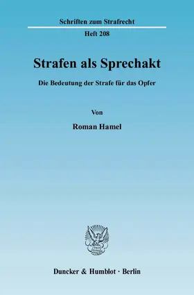 Hamel | Strafen als Sprechakt | Buch | 978-3-428-12991-1 | www.sack.de
