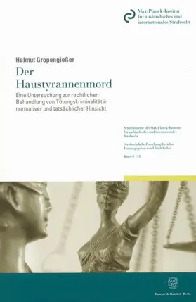 Gropengießer |  Der Haustyrannenmord. | Buch |  Sack Fachmedien
