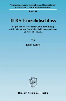 Köhrle |  IFRS-Einzelabschluss | Buch |  Sack Fachmedien