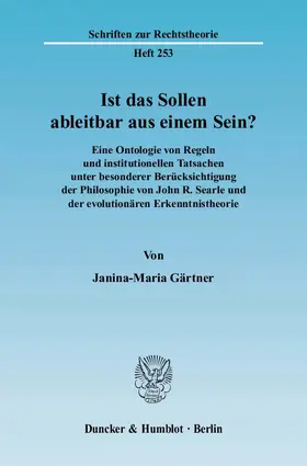 Gärtner |  Ist das Sollen ableitbar aus einem Sein? | Buch |  Sack Fachmedien