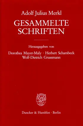 Mayer-Maly / Schambeck / Grussmann | Gesammelte Schriften | Buch | 978-3-428-13108-2 | www.sack.de