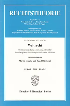 Schulte / Stichweh |  Weltrecht. | Buch |  Sack Fachmedien