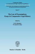 Helmholz / Sellar |  The Law of Presumptions: Essays in Comparative Legal History | Buch |  Sack Fachmedien