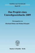 Bohne / Kloepfer |  Das Projekt eines Umweltgesetzbuchs 2009 | Buch |  Sack Fachmedien