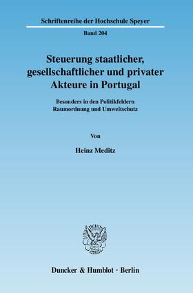 Meditz |  Steuerung staatlicher, gesellschaftlicher und privater Akteure in Portugal | Buch |  Sack Fachmedien